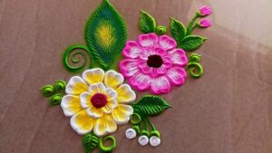 Attractive Floral Rangoli Design