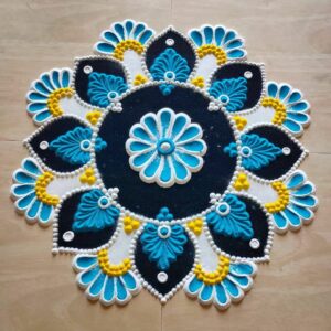 Colourful Rangoli Design For Beginners