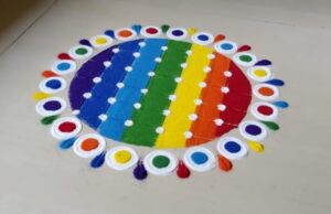 The Rainbow Rangoli Designs for Diwali