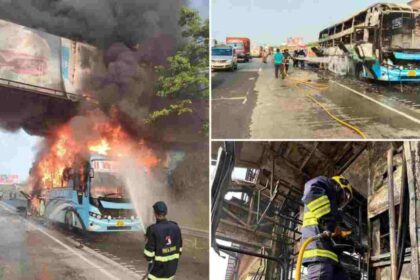 Bus Fire on Mumbai-Pune Expressway - 36 Passengers Evacuated Safely in Maharashtra