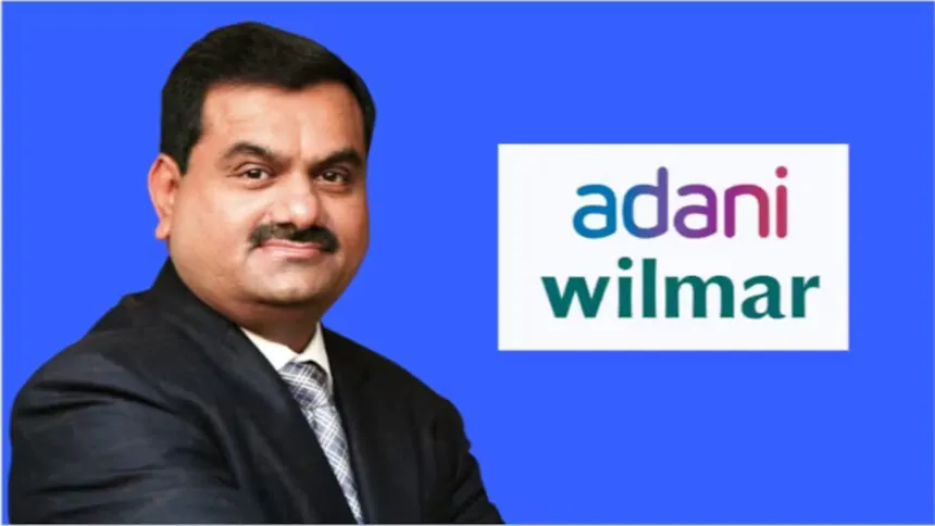 Adani Wilmar is a company, and its stock price today started at ₹348.45 and ended at ₹344.45.