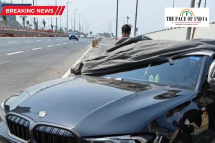 BMW crashes down on Mumbai's Coastal Road, at high speed