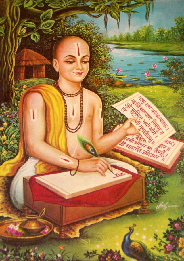 640px Tulsidas composing his famous Avadhi Ramcharitmanas