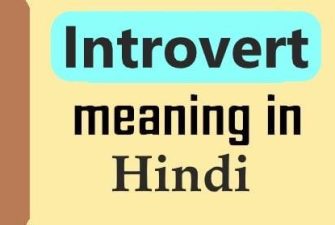 introvert meaning in hindi