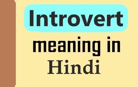 introvert meaning in hindi