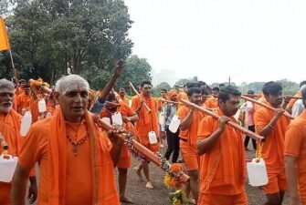 Kanwar Pad Yatra concluded after Rudrabhishek in the month of Shravan