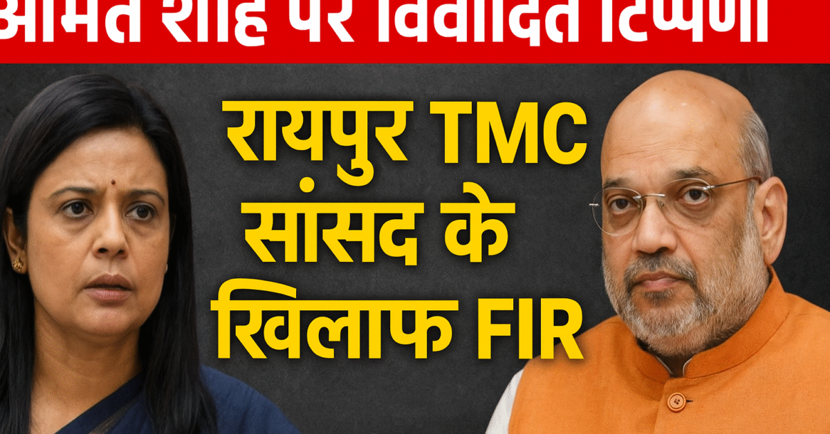 Mahua Moitra FIR | अमित शाह विवादित टिप्पणी पर रायपुर पुलिस कार्रवाई 1 mahua-moitra-fir-amit-shah-controversial-remark-raipur