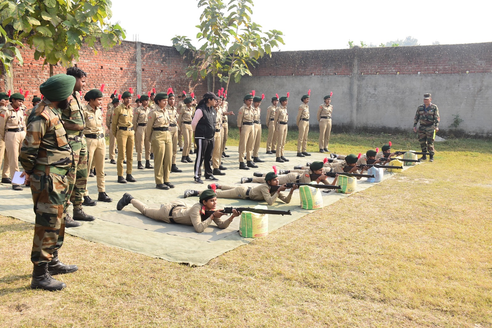 Junior girl cadets of Delta Company were fired upon