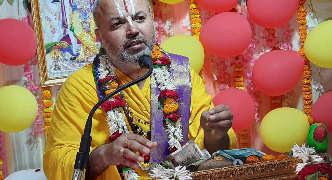 कंश बध और कृष्ण विवाह के प्रसंग को सुनकर आनंदित हुए श्रोता 1 IMG-20231118-WA01091