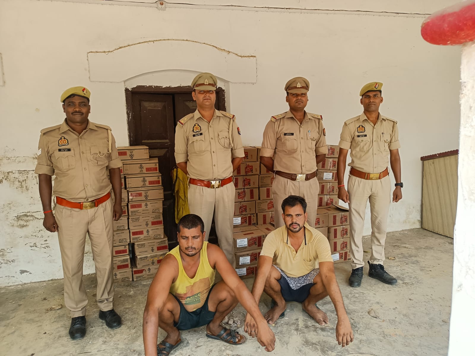 70 boxes of illicit liquor