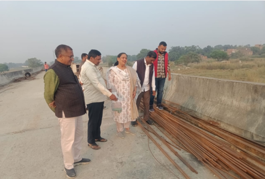 Former Rajya Sabha MP Kanak Lata Singh inspected Mohan Singh Bridge