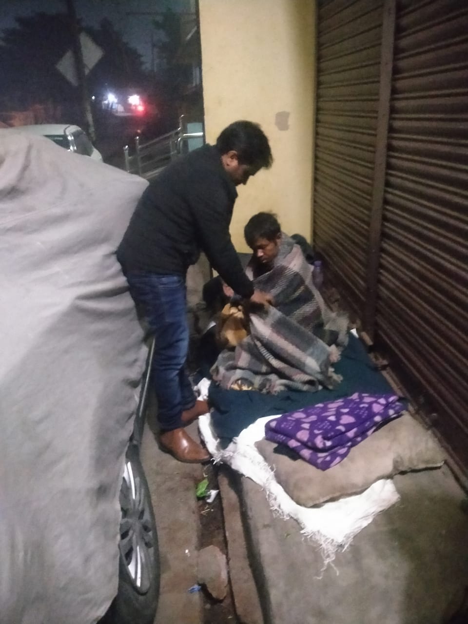 Deputy District Officer Sadar inspected the night shelter