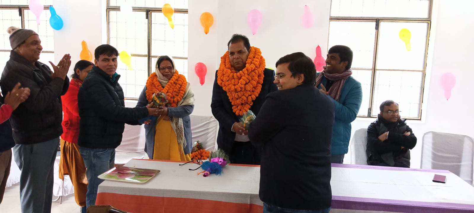 Farewell ceremony organized on the retirement of Pramod Lal and Sumitra Devi