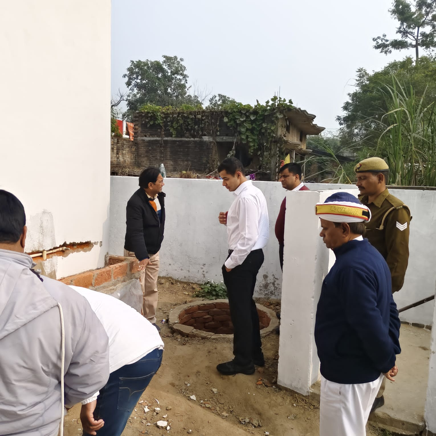 CDO inspected the newly constructed Anganwadi center